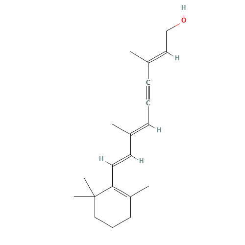 11,12-Didehydro Retinol (CAS: 29443-88-7) - Chemical Structure and Molecular Formula 