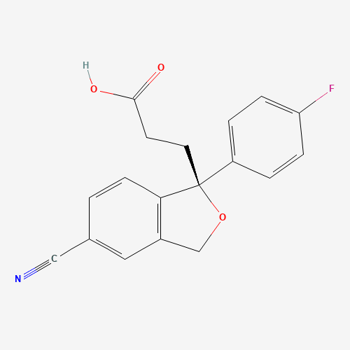 (S)-Didemethylamino Citalopram Carboxylic Acid (CAS: 766508-94-5) - Chemical Structure and Molecular Formula 
