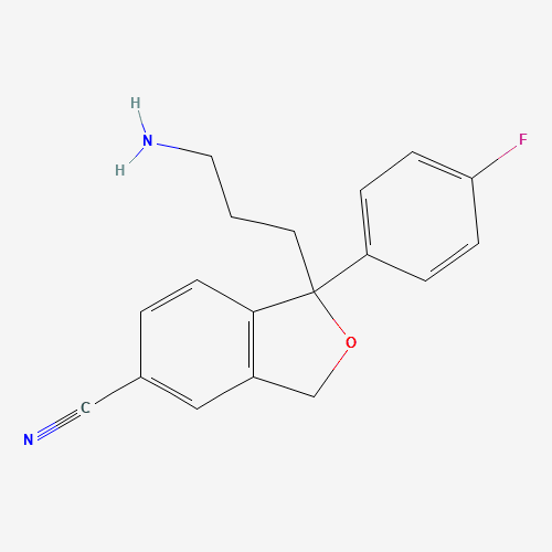 rac Didemethyl Citalopram (CAS: 62498-69-5) - Chemical Structure and Molecular Formula 