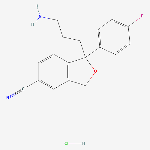 rac Didemethyl Citalopram Hydrochloride (CAS: 1189694-81-2) - Chemical Structure and Molecular Formula 