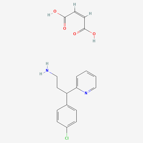 Didesmethyl Chlorpheniramine Maleate Salt (CAS: 23052-94-0) - Chemical Structure and Molecular Formula 