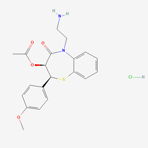 N,N-Didesmethyl Diltiazem Hydrochloride (CAS: 116050-35-2) - Chemical Structure and Molecular Formula 
