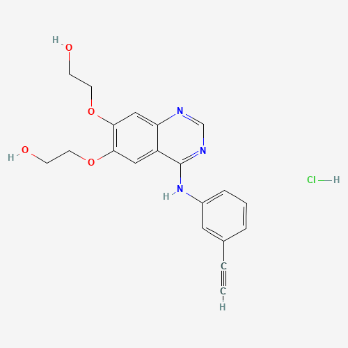 Didesmethyl Erlotinib Hydrochloride Salt (CAS: 183320-12-9) - Chemical Structure and Molecular Formula 