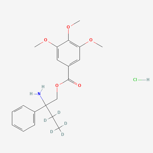 N,N-Didesmethyl Trimebutine-d5 Hydrochloride (CAS: 1189893-33-1) - Chemical Structure and Molecular Formula 