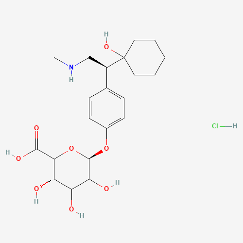 rac N,O-Didesmethyl Venlafaxine b-D-Glucuronide Hydrochloride (CAS: 1021933-99-2) - Chemical Structure and Molecular Formula 