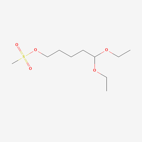 5,5-Diethoxy-1-(methylsulfonyloxy)pentane (CAS: 202577-28-4) - Chemical Structure and Molecular Formula 