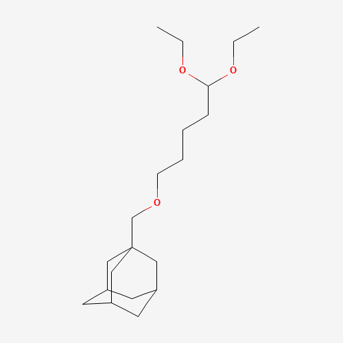 1-(5,5-Diethoxypentyloxymethyl)adamantane (CAS: 202577-30-8) - Chemical Structure and Molecular Formula 