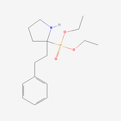 2-Diethoxyphosphoryl-2-phenethyl-pyrrolidine (CAS: 434941-00-1) - Chemical Structure and Molecular Formula 
