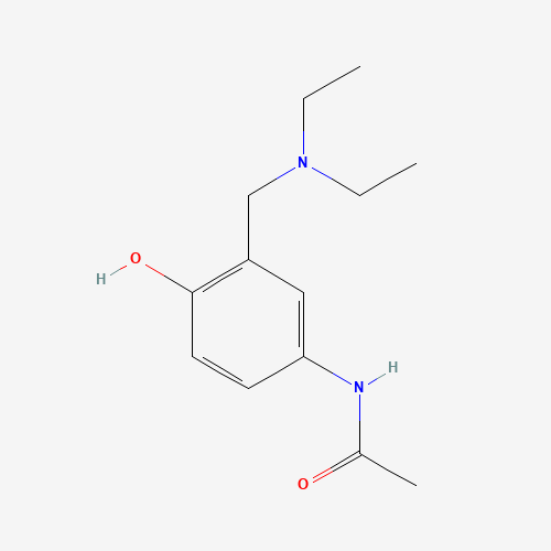 3-Diethylamino Acetaminophen (CAS: 121-78-8) - Chemical Structure and Molecular Formula 