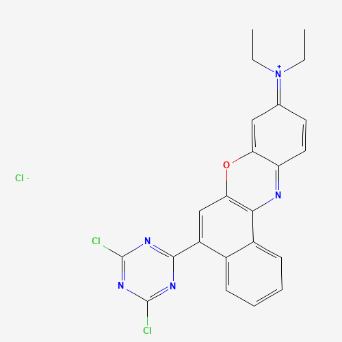 9-Diethylamino-5-(4,6-dichloro-s-triazinyl)-9H-benzo[a]phenoxazine Chloride (CAS: 28249-90-3) - Chemical Structure and Molecular Formula 
