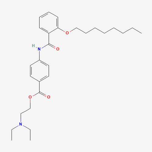 N-Diethylaminoethyl-p-[2-(-n-octyloxy)-benzoyl]aminobenzoate (CAS: 26090-29-9) - Related Chemical Product