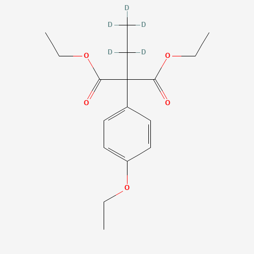 Diethyl 4-Ethoxyphenyl-(ethyl-d5)malonate (CAS: 1189708-84-6) - Chemical Structure and Molecular Formula 