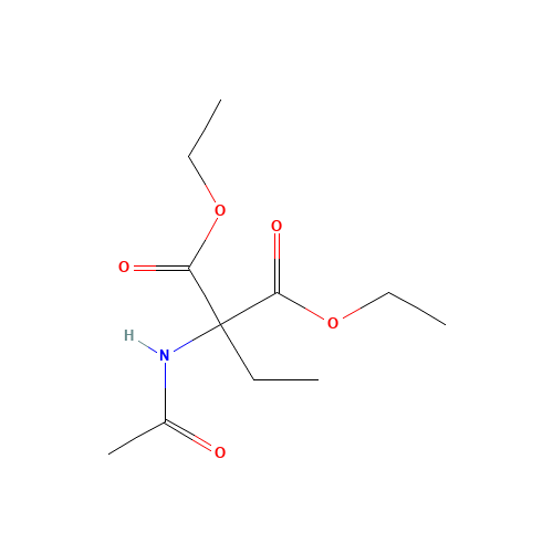 Diethyl 2-Ethyl-2-acetamidomalonate (CAS: 32819-24-2) - Chemical Structure and Molecular Formula 