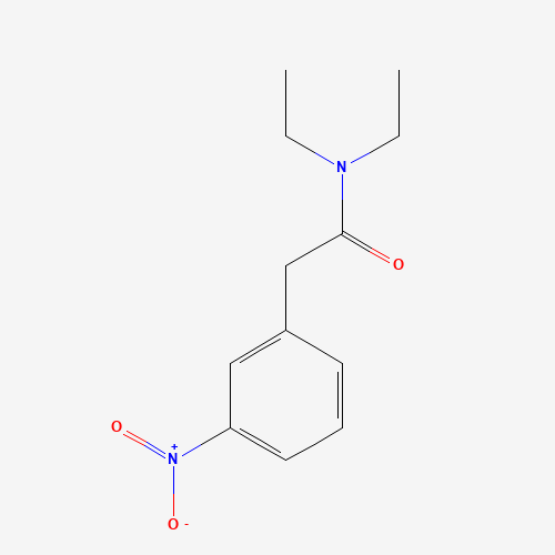 N,N-Diethyl-3-nitrobenzeneacetamide (CAS: 19281-11-9) - Chemical Structure and Molecular Formula 