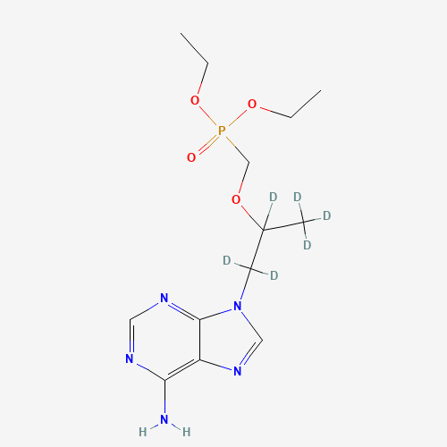 9-[2-(Diethylphosphonomethoxy)propyl-d6] Adenine (CAS: 1020719-38-3) - Chemical Structure and Molecular Formula 