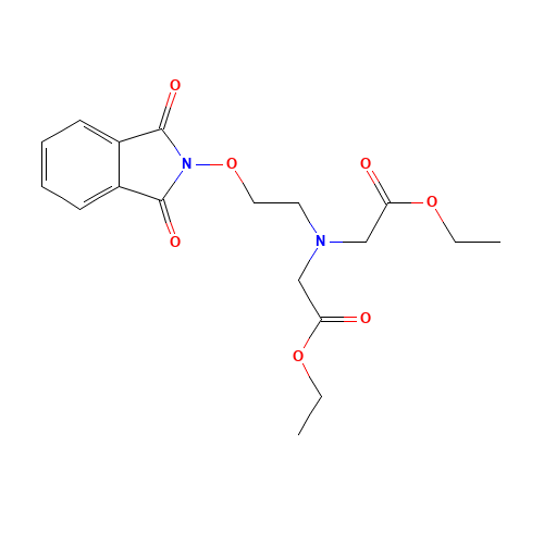 Diethyl N-[(2-Phthalimido)oxy]ethyl-N,N-Di-ethanoate (CAS: 156491-74-6) - Chemical Structure and Molecular Formula 