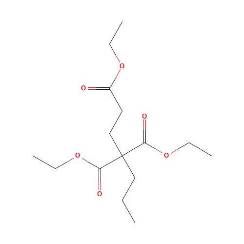 Diethyl 2-Propyl-2-(ethoxycarbonyl)glutarate (CAS: 32806-70-5) - Chemical Structure and Molecular Formula 