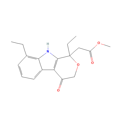 1,8-Diethyl-1,3,4,9-tetrahydro-4-oxo-pyrano[3,4-b]indole-1-acetic Acid Methyl Ester (CAS: 111478-84-3) - Related Chemical Product