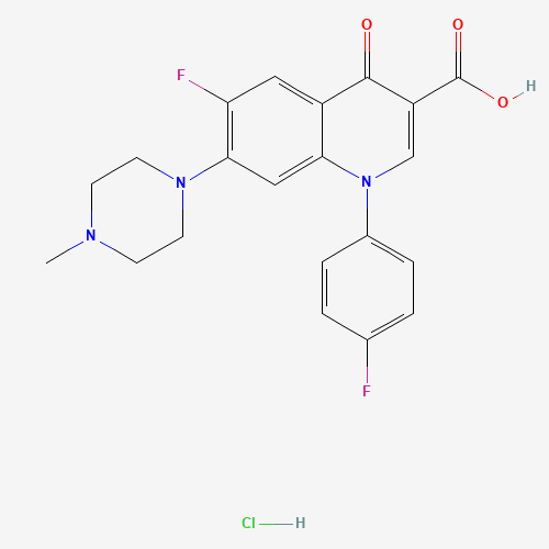 Difloxacin Hydrochloride Salt (CAS: 91296-86-5) - Chemical Structure and Molecular Formula 