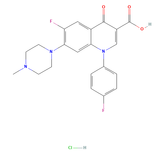 Difloxacin Hydrochloride Salt (CAS: 91296-86-5) - Chemical Structure and Molecular Formula 
