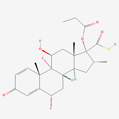 6a,9a-Difluoro-11b-hydroxy-16a-methyl-3-oxo-17a-(propionyloxy)-androsta-1,4-diene-17b-carbothioic Acid (CAS: 80474-45-9) - Related Chemical Product
