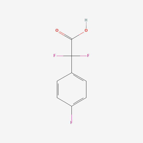 2,2-Difluoro-2-(4-fluorophenyl)acetic Acid (CAS: 94010-78-3) - Chemical Structure and Molecular Formula 