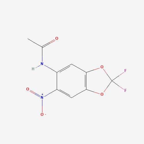 N-(2,2-Difluoro-6-nitro-benzo[1,3]dioxol-5-yl)acetamide (CAS: 1736-66-9) - Chemical Structure and Molecular Formula 