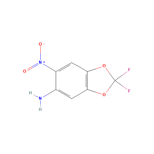 2,2-Difluoro-6-nitro-benzo[1,3]dioxol-5-ylamine (CAS: 1644-86-6) - Chemical Structure and Molecular Formula 