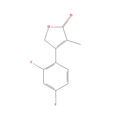 4-(2,4-Difluorophenyl)-3-methyl-2(5H)-furanone (CAS: 376584-79-1) - Chemical Structure and Molecular Formula 