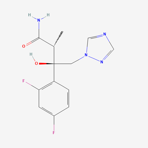 (aR,bR)-b-(2,4-Difluorophenyl)-b-hydroxy-a-methyl-1H-1,2,4-triazole-1-butanamide (CAS: 219872-85-2) - Chemical Structure and Molecular Formula 