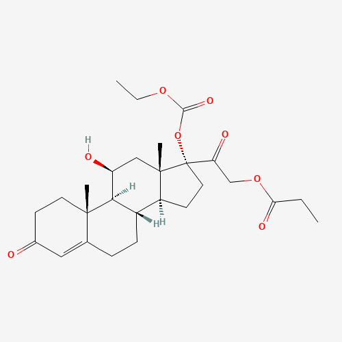 1,2-Dihydro Prednicarbate (CAS: 671225-26-6) - Chemical Structure and Molecular Formula 