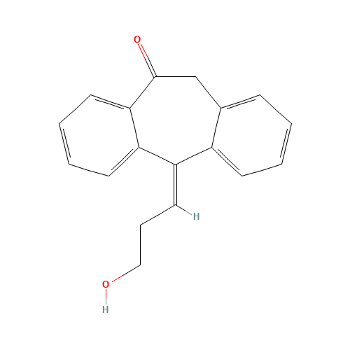 (5Z)-5,11-Dihydro-5-(3-hydroxypropylidene)-10H-dibenzo[a,d]cyclohepten-10-one (CAS: 156458-89-8) - Chemical Structure and Molecular Formula 