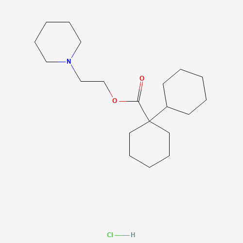 Dihexyverine Hydrochloride (CAS: 5588-25-0) - Chemical Structure and Molecular Formula 
