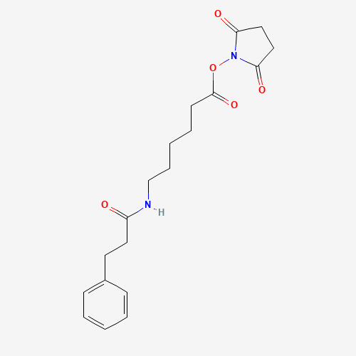 N-Dihydrocinnamoylaminocaproic Acid N-Hydroxysuccinimide Ester (CAS: 334616-48-7) - Chemical Structure and Molecular Formula 