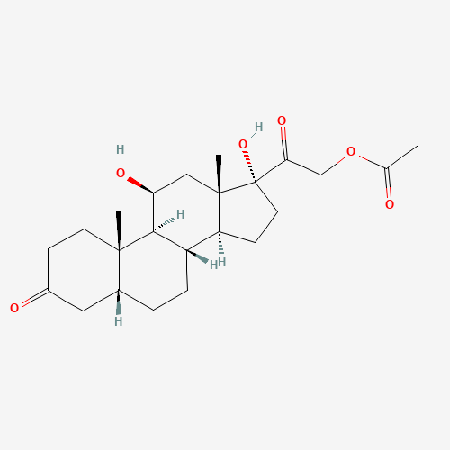 5b-Dihydrocortisol 21-Acetate (CAS: 64313-94-6) - Chemical Structure and Molecular Formula 