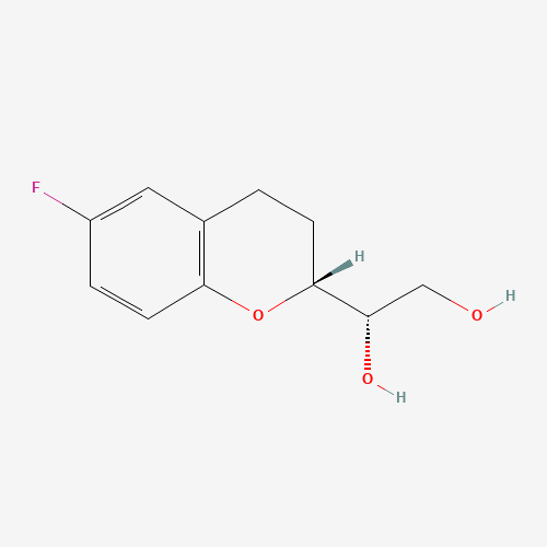 (1'S,2R)-2-(1',2'-Dihydroxyethyl)-6-fluorochromane (CAS: 303176-43-4) - Chemical Structure and Molecular Formula 
