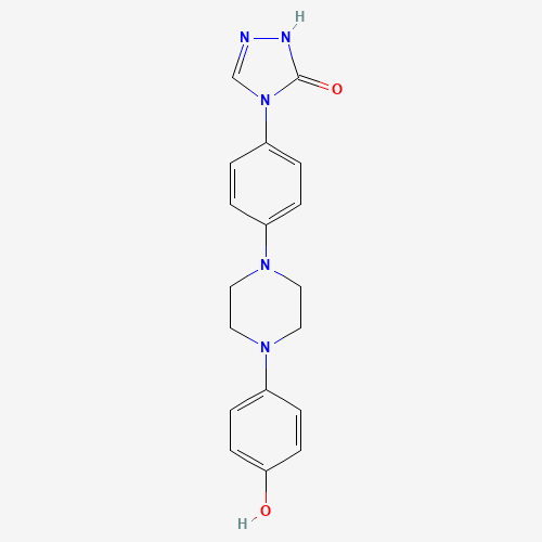2,4-Dihydro-4-[4-[4-(4-hydroxyphenyl)-1-piperazinyl]phenyl]- (CAS: 79538-90-2) - Chemical Structure and Molecular Formula 