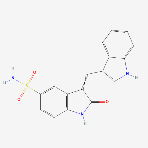 2,3-Dihydro-3-(1H-indol-3-ylmethylene)-2-oxo-1H-indole-5-sulfonamide (CAS: 181223-16-5) - Related Chemical Product
