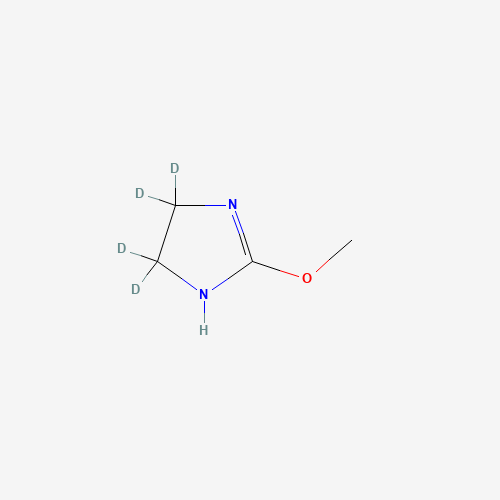 4,5-Dihydro-2-methoxy-1H-imidazole-4,5-d4 (Solution in Dichloromethane-Approx. 7%-contains approx. 0.3% ethyleneurea) (CAS: 402788-68-5) - Chemical Structure and Molecular Formula 