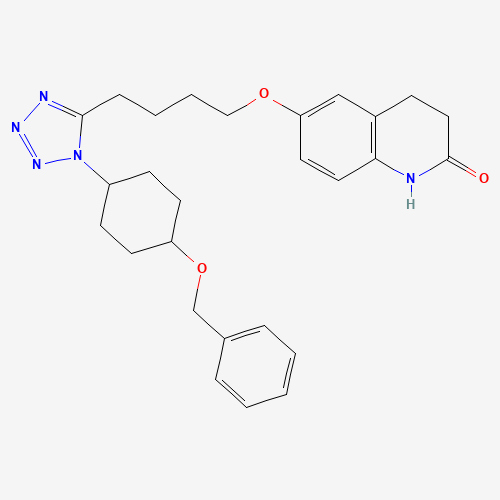 trans-3,4-Dihydro-6-[4-[1-[4-(phenylmethoxy)cyclohexyl]-1H-tetrazol-5-yl]butoxy]-2(1H)-quinolinone (CAS: 87152-97-4) - Related Chemical Product