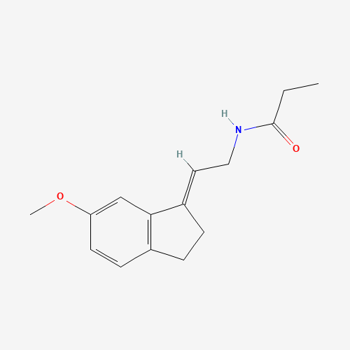 (E)-N-[2-(2,3-Dihydro-6-methoxy-1H-inden-1-ylidene)ethyl]propanamide (CAS: 196597-82-7) - Chemical Structure and Molecular Formula 