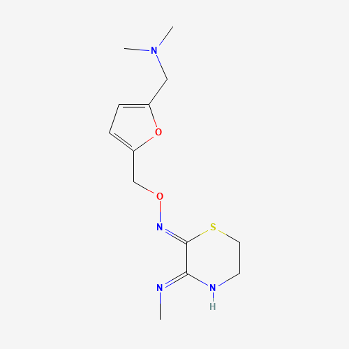 5,6-Dihydro-3-(methylamino)-2H-1,4-thiazin-2-one O-[[5-[(Dimethylamino)methyl]-2-furanyl]methyl]oxime (CAS: 112233-24-6) - Related Chemical Product
