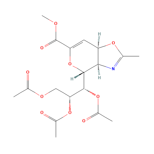 (3aR,4R,7aR)-3a,7a-Dihydro-2-methyl-4-[(1S,2R)-1,2,3-tris(acetyloxy)propyl]-4H-pyrano[3,4-d]oxazole-6-carboxylic Acid Methyl Ester (CAS: 78850-37-0) - Related Chemical Product