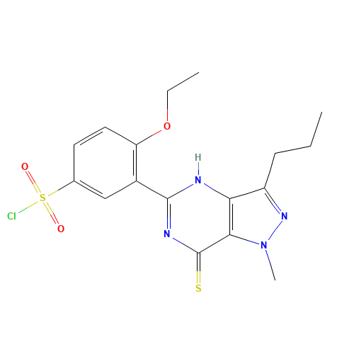 3-(6,7-Dihydro-1-methyl-3-propyl-7-thioxo-1H-pyrazolo[4,3-d]pyrimidin-5-yl)-4-ethoxy-benzenesulfonyl Chloride (CAS: 479074-07-2) - Related Chemical Product