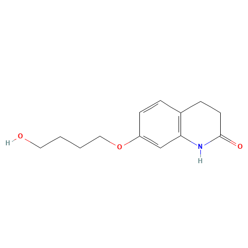 3,4-Dihydro-7-(4-hydroxybutoxy)-2(1H)-quinolinone (CAS: 889443-20-3) - Chemical Structure and Molecular Formula 