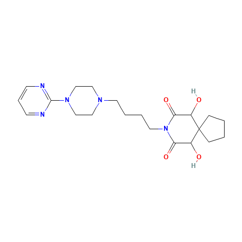 6,10-Dihydroxy Buspirone (CAS: 658701-59-8) - Chemical Structure and Molecular Formula 