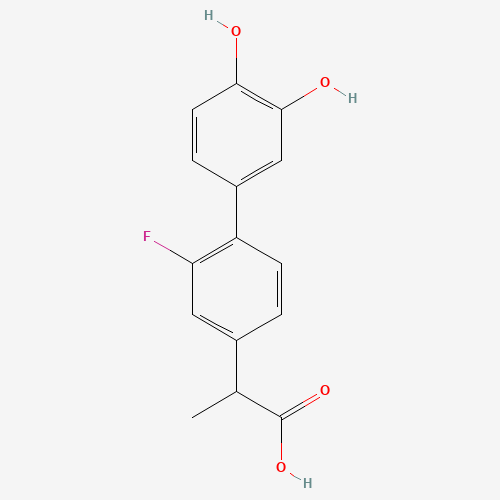 3',4'-Dihydroxy Flurbiprofen (CAS: 66067-41-2) - Chemical Structure and Molecular Formula 