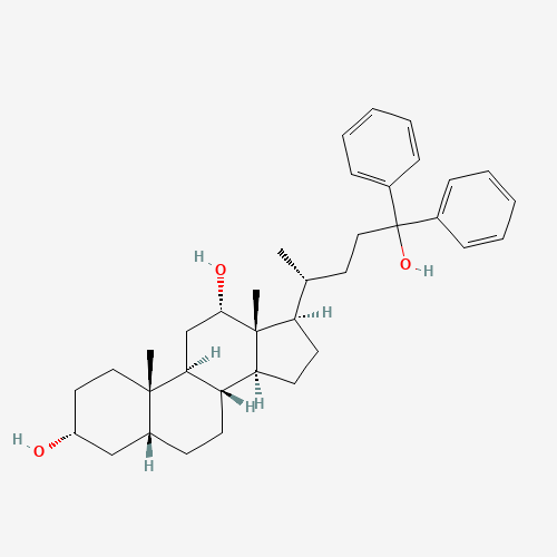 3,12-Dihydroxy-nor-cholanyldiphenylcarbinol (CAS: 83116-96-5) - Chemical Structure and Molecular Formula 