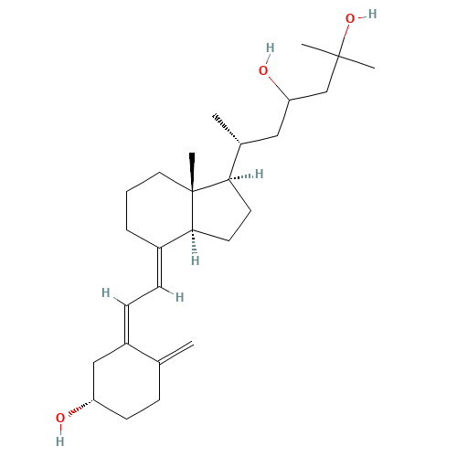 23,25-Dihydroxy Vitamin D3 (CAS: 77733-16-5) - Chemical Structure and Molecular Formula 