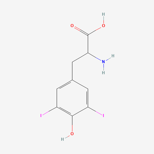 3,5-Diiodo-DL-tyrosine (CAS: 66-02-4) - Chemical Structure and Molecular Formula 
